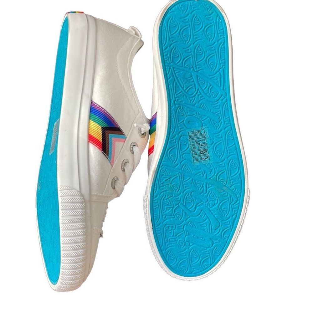 Blowfish Malibu Womens Fashion Sneakers Shoes Lace Up Multicolor White Size 9 - Picture 6 of 7